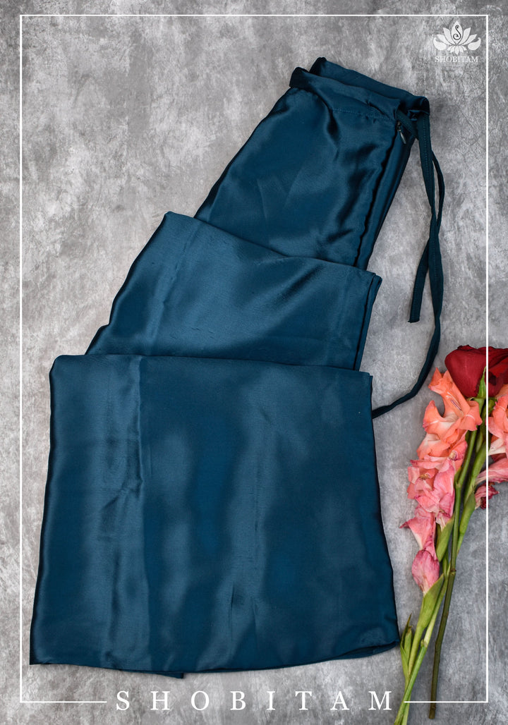 Blue Petticoat in Premium Satin, 2 Ply Petticoat, Standard Size
