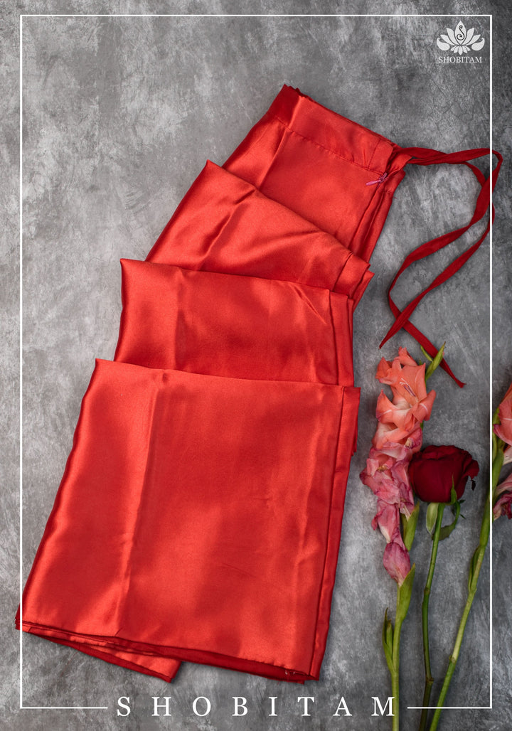 Sunset Orange Petticoat in Premium Satin, 2 Ply Petticoat, Standard Size