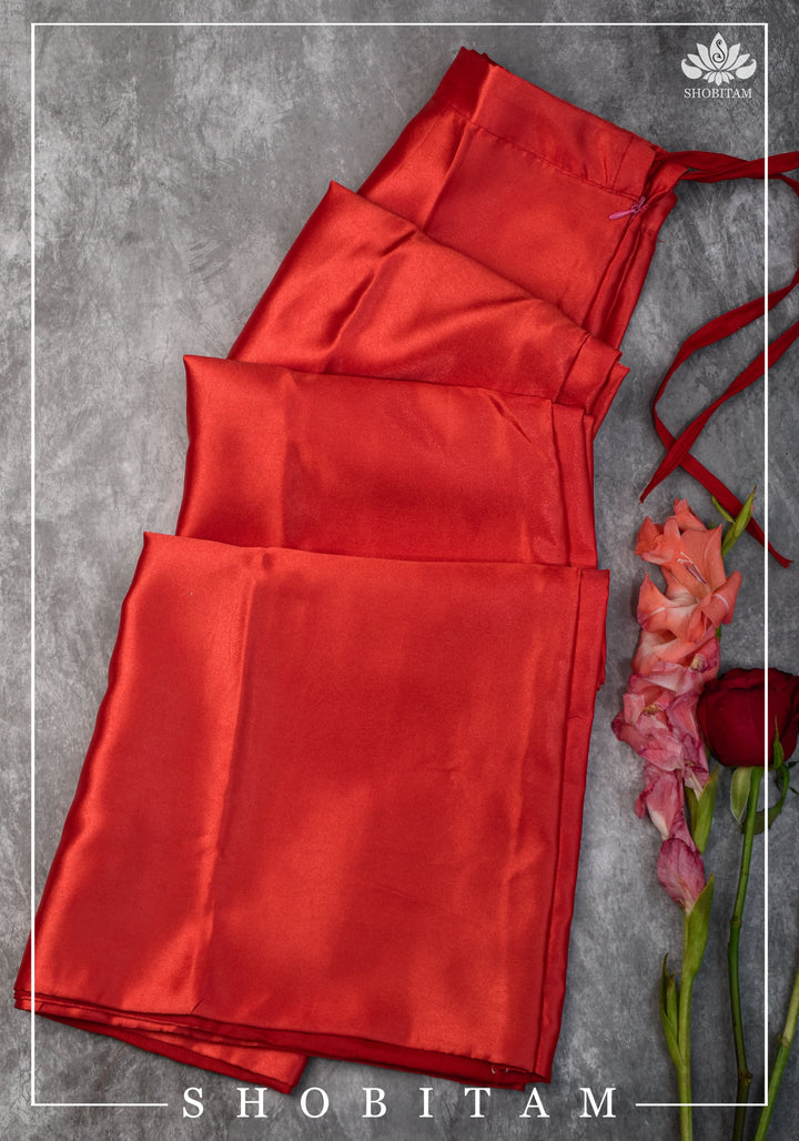 Sunset Orange Petticoat in Premium Satin, 2 Ply Petticoat, Standard Size