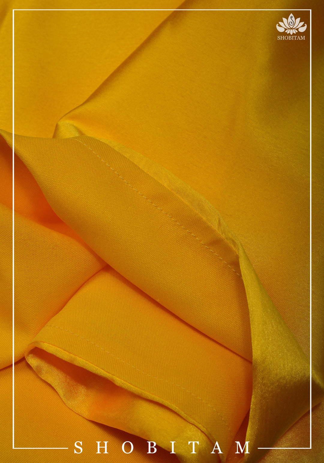 Premium Quality bright yellow Satin Petticoat for saree,medium size