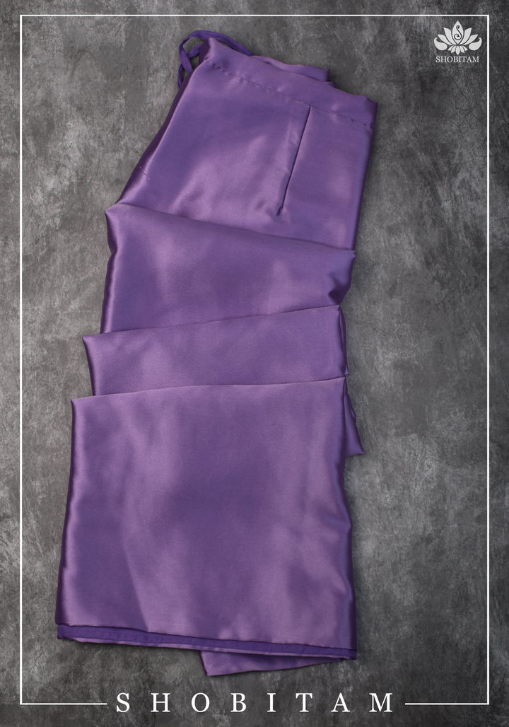 Lavender Premium Quality Blue Petticoat for saree, in standard size. | SHOBITAM