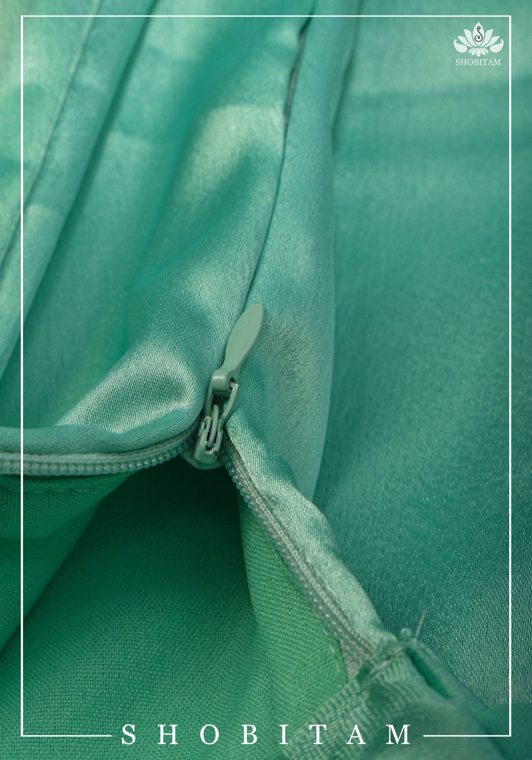 Premium Quality dark sea green Satin Petticoat for saree, medium size