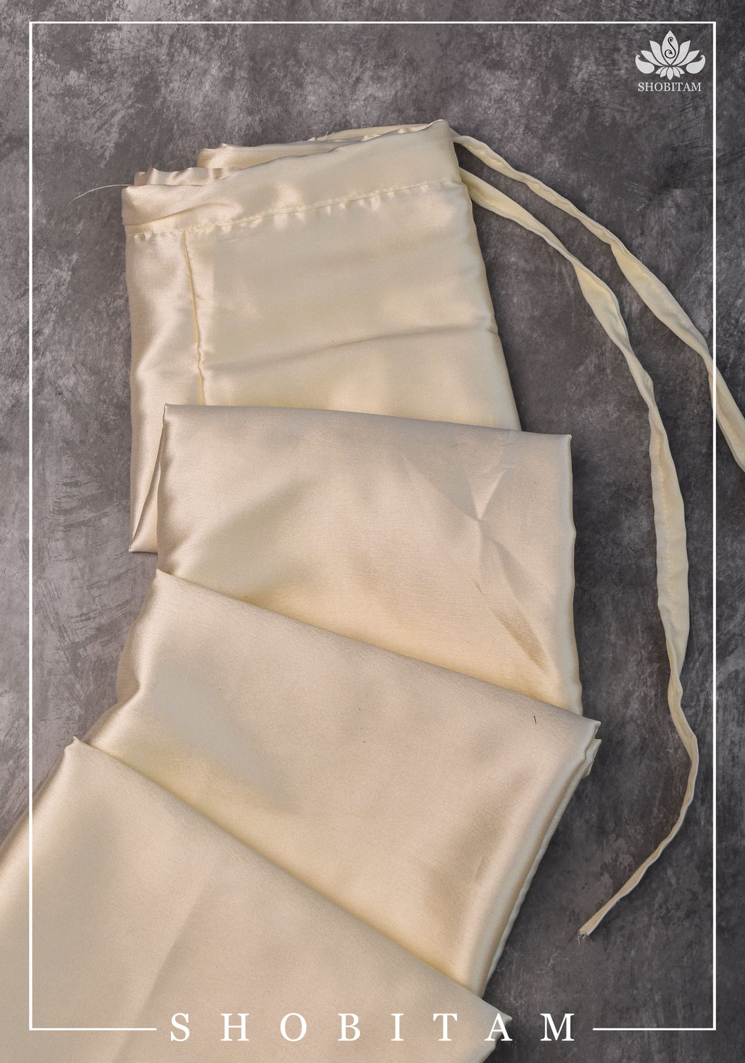 Premium Quality Off White Satin Petticoat for saree, medium size