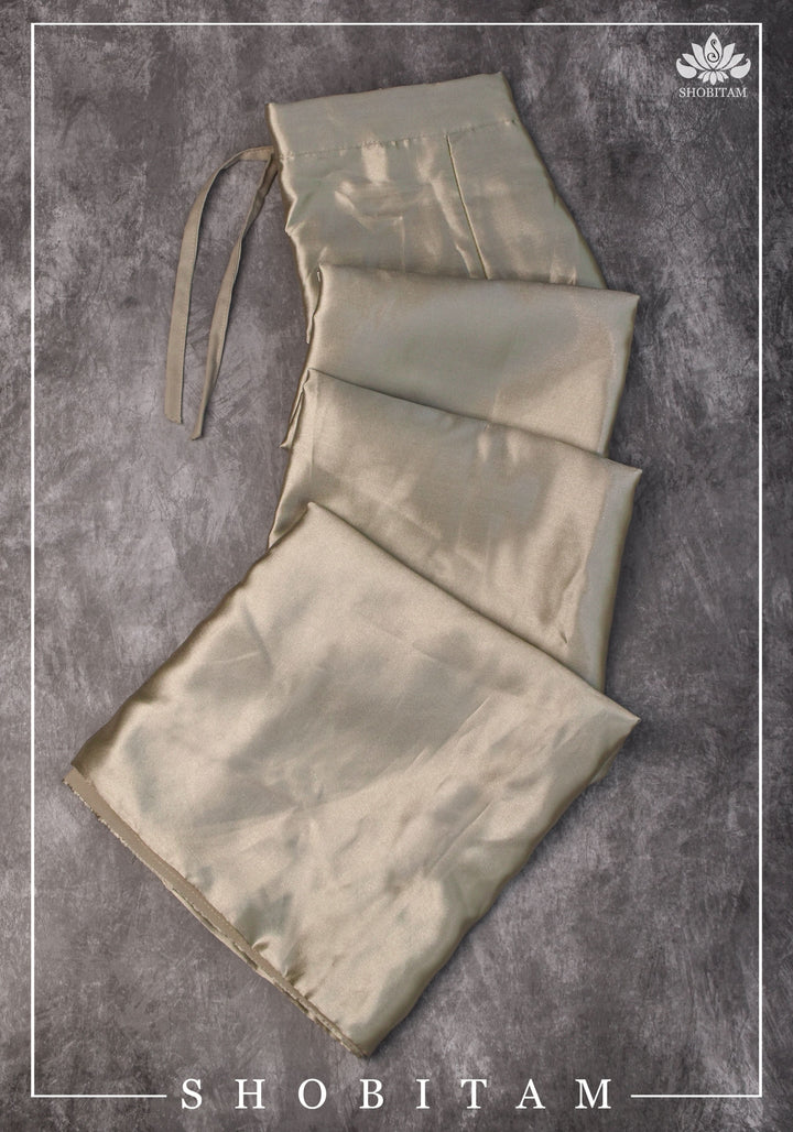 Premium Quality Gray Satin Petticoat for saree, medium size
