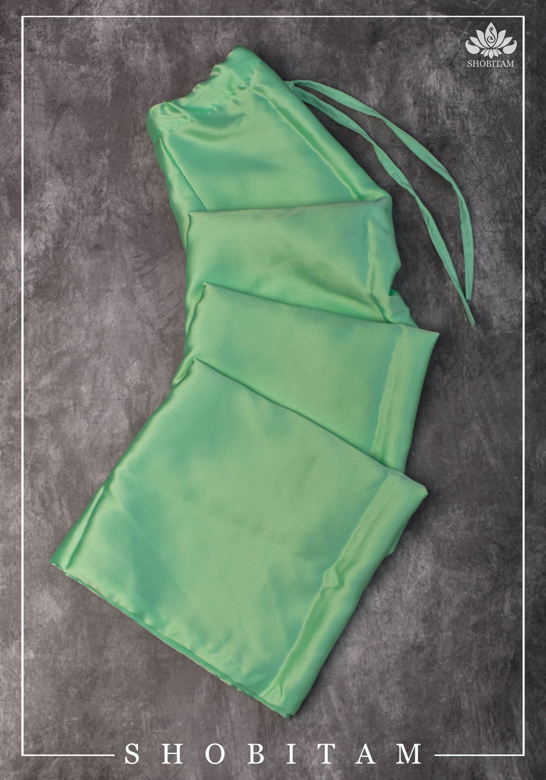 Mint Green Premium Quality Satin Petticoat for saree, in standard size.
