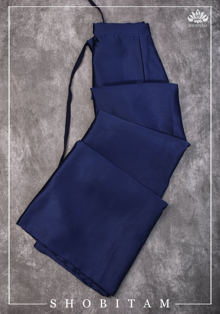 Premium Quality Midnight Blue Satin Petticoat for saree,medium size
