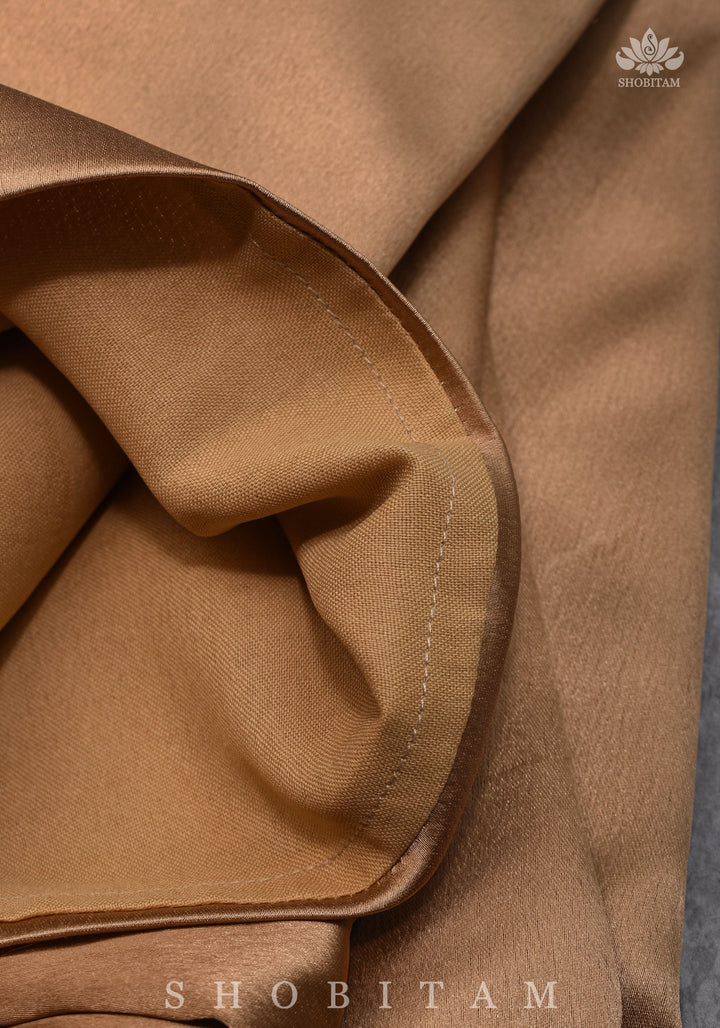 Premium Quality Tan Petticoat for saree, in standard size.