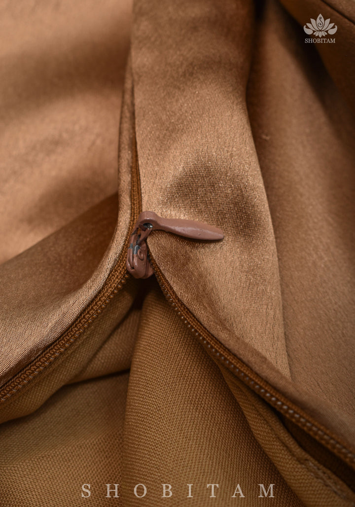 Premium Quality Tan Petticoat for saree, in standard size.