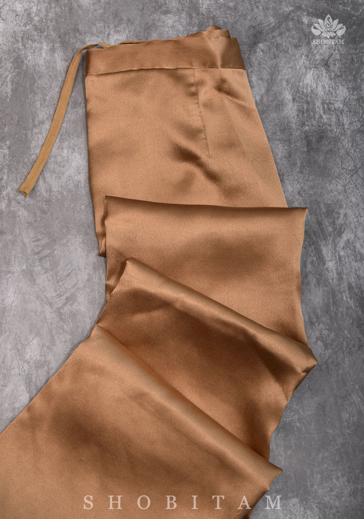 Premium Quality Tan Petticoat for saree, in standard size.