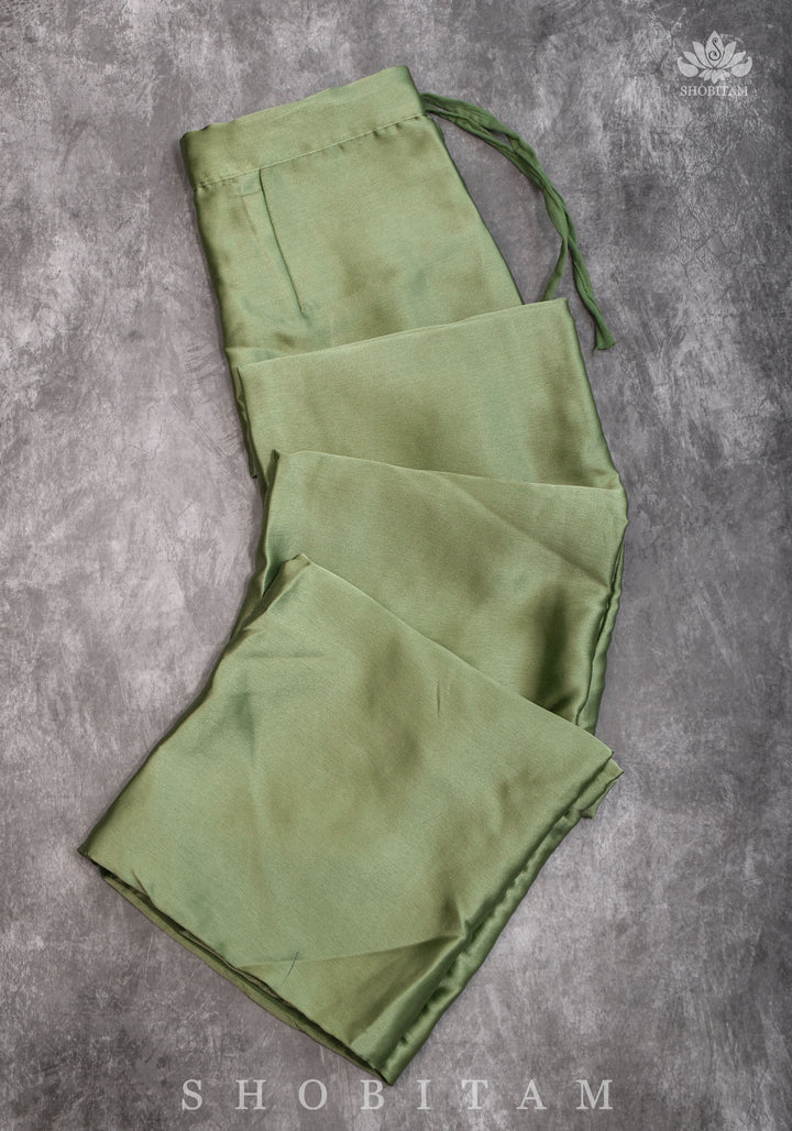 Sage Green Premium Quality Petticoat for saree, in standard size.