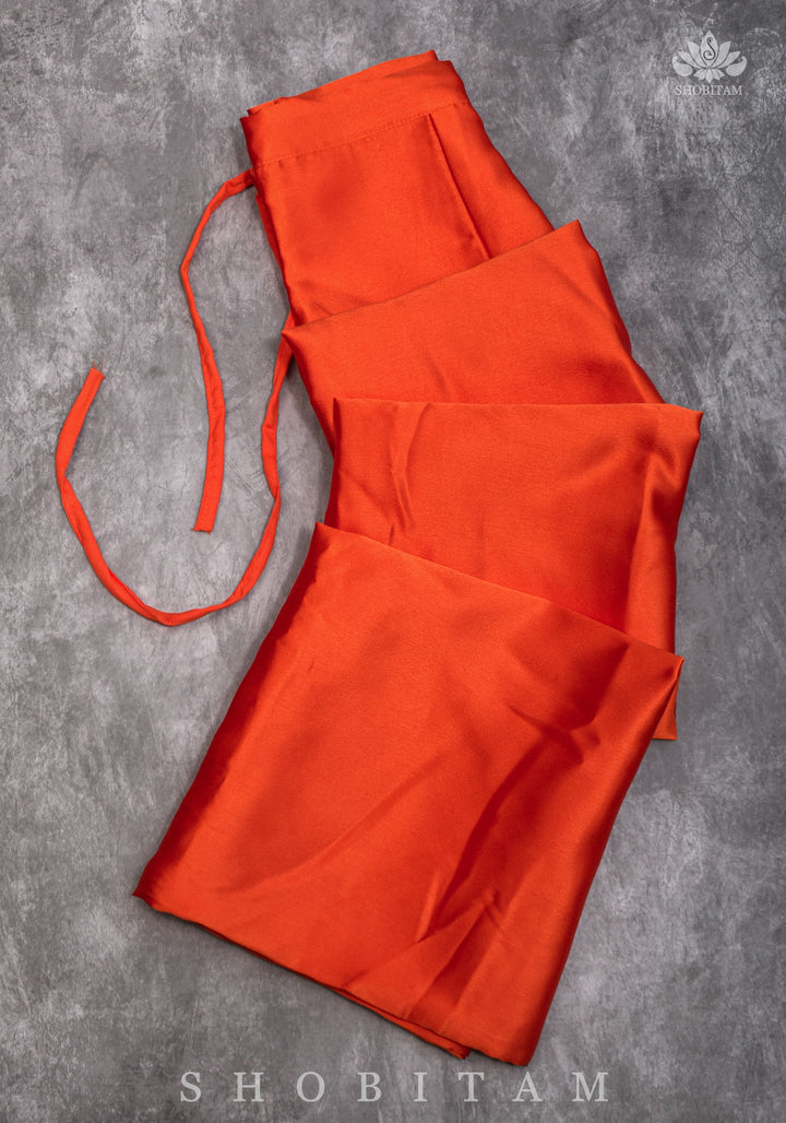 Premium Quality Orange Petticoat for saree, in standard size