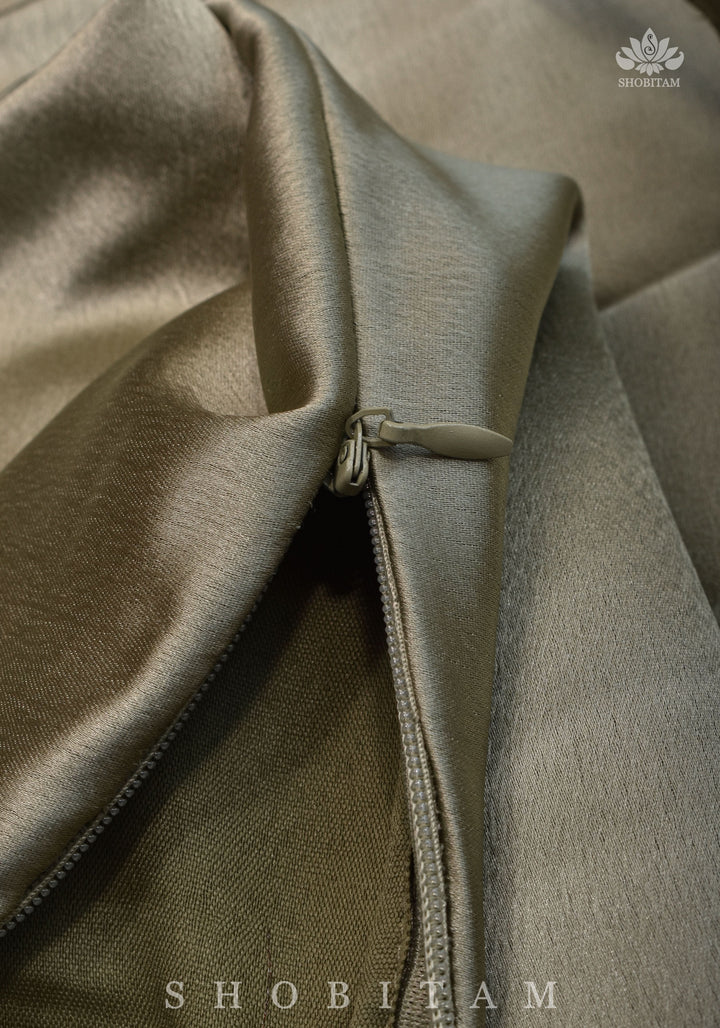 Patina shade Premium Quality Petticoat for saree, in standard size.