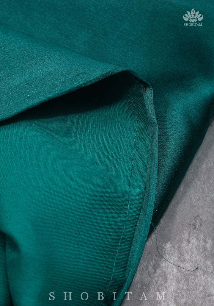 Dark Peacock Premium Quality Petticoat for saree, in standard size.