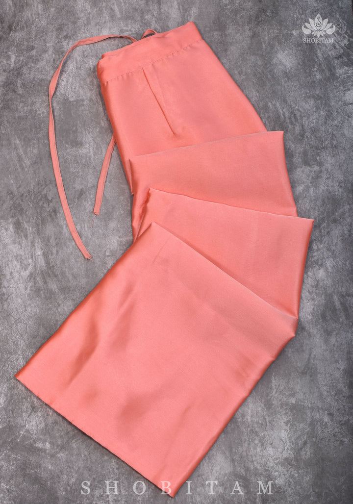 Peach Premium Quality Petticoat for saree, in standard size.