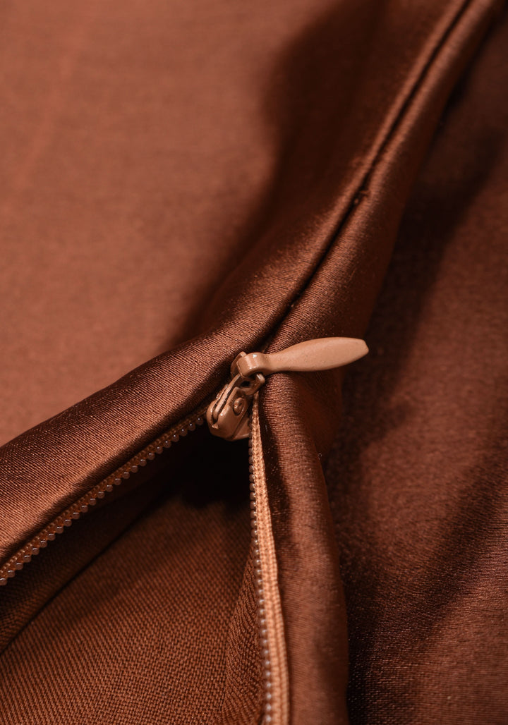 Chocolate Brown Color Premium Quality  Petticoat for saree, in standard size.
