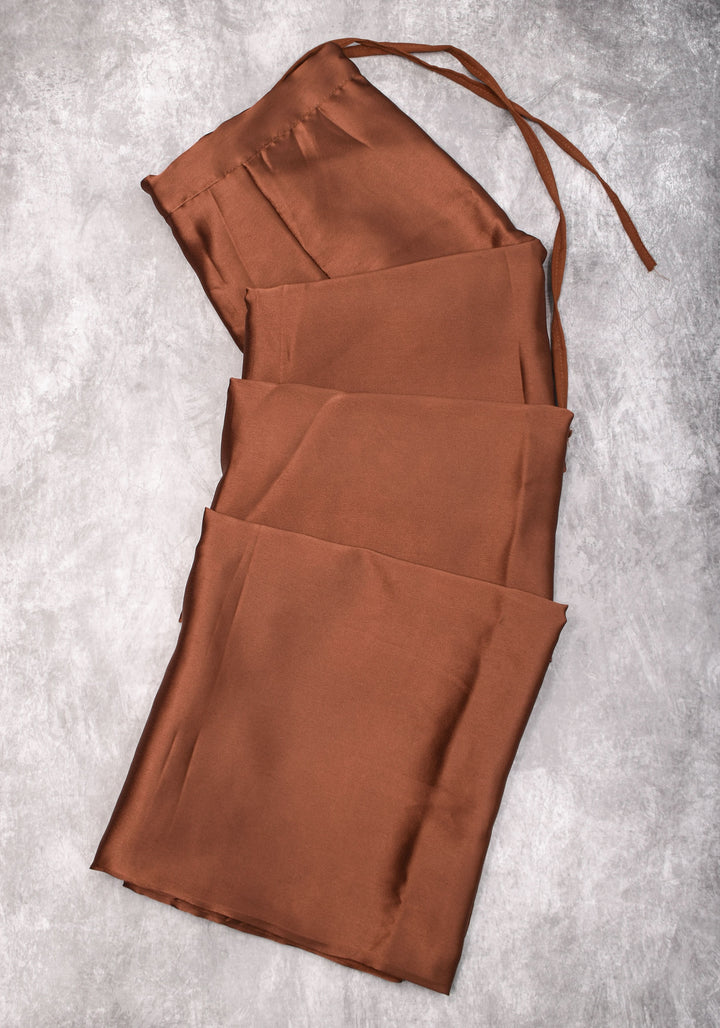 Chocolate Brown Color Premium Quality  Petticoat for saree, in standard size.