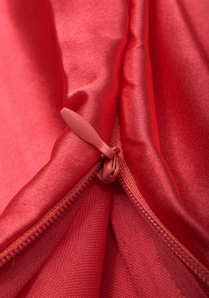 Coral Pink Petticoat in Premium Satin, 2 Ply Petticoat, Standard Size