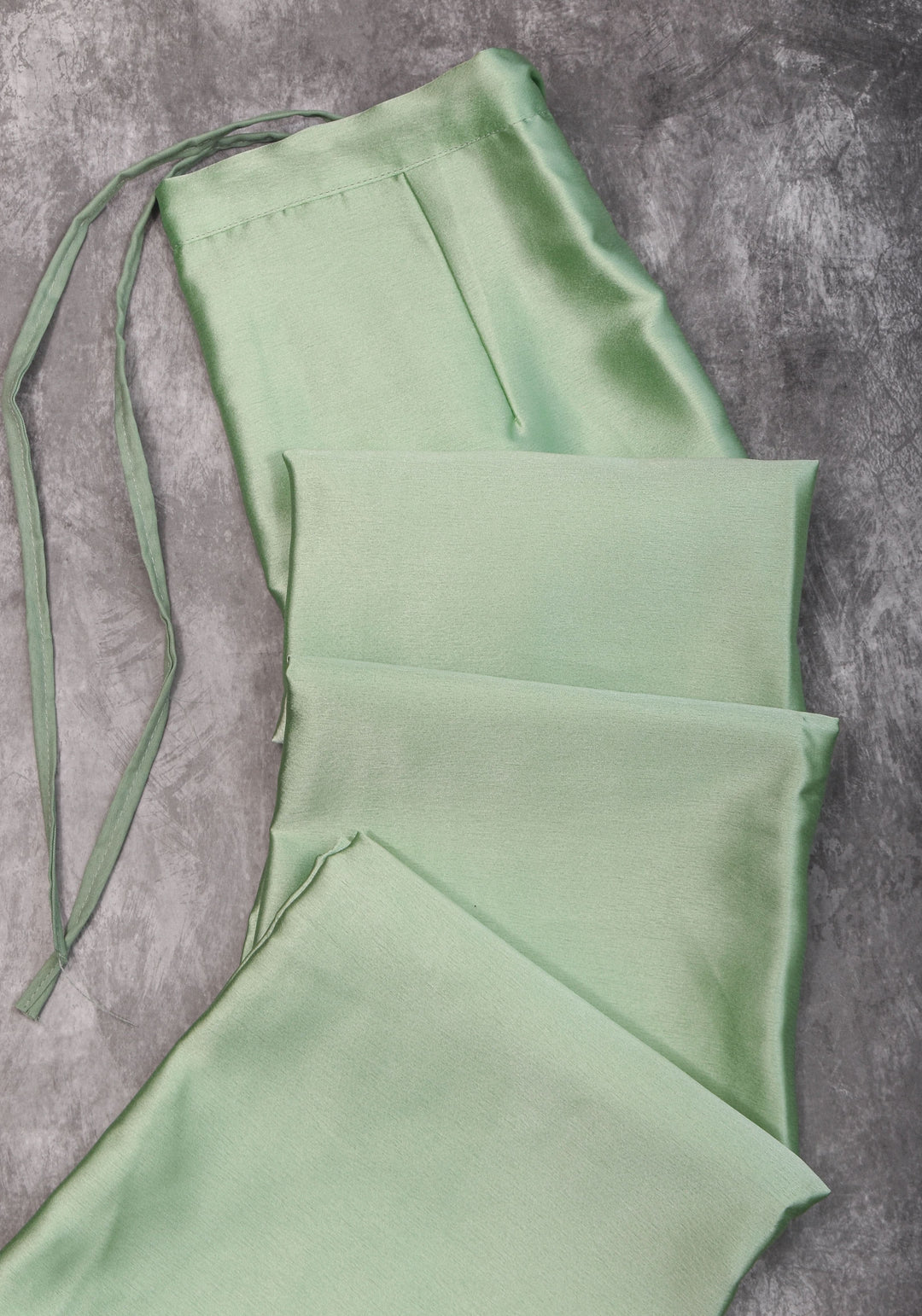 Mint Green Premium Quality  Satin Petticoat for saree, in standard size.