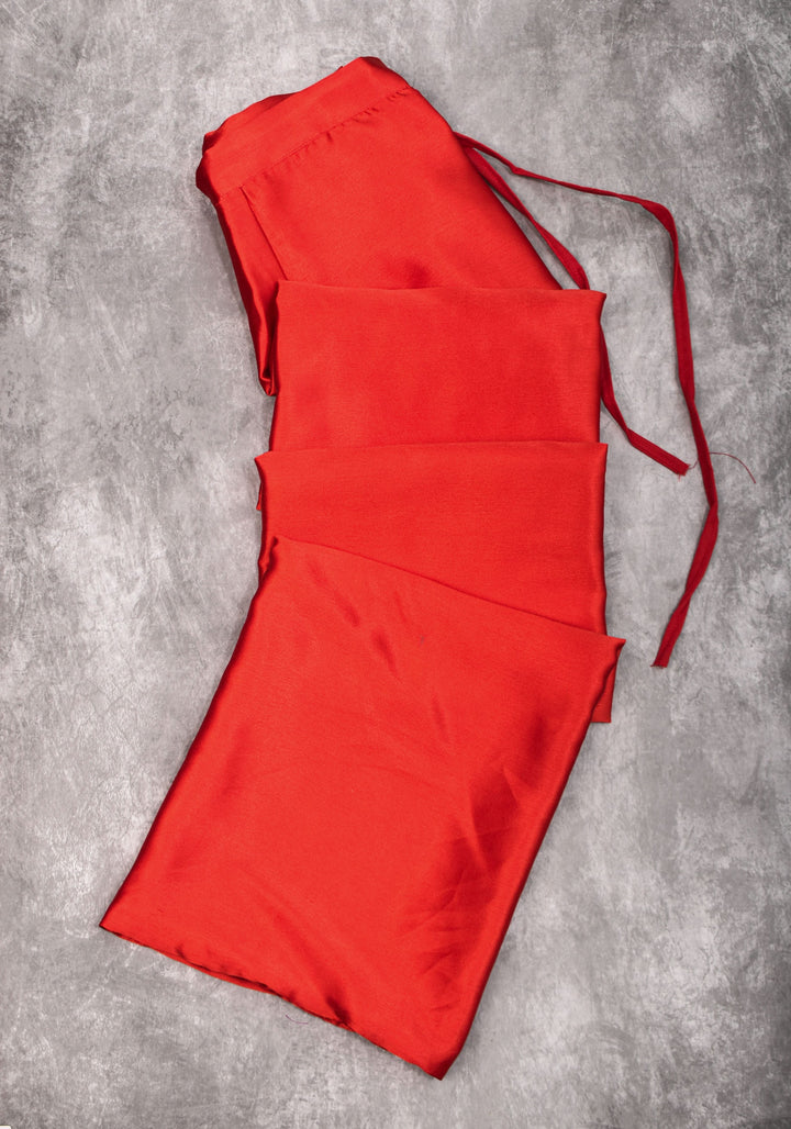 Carmine Red Petticoat in Premium Satin, 2 Ply Petticoat, Standard Size