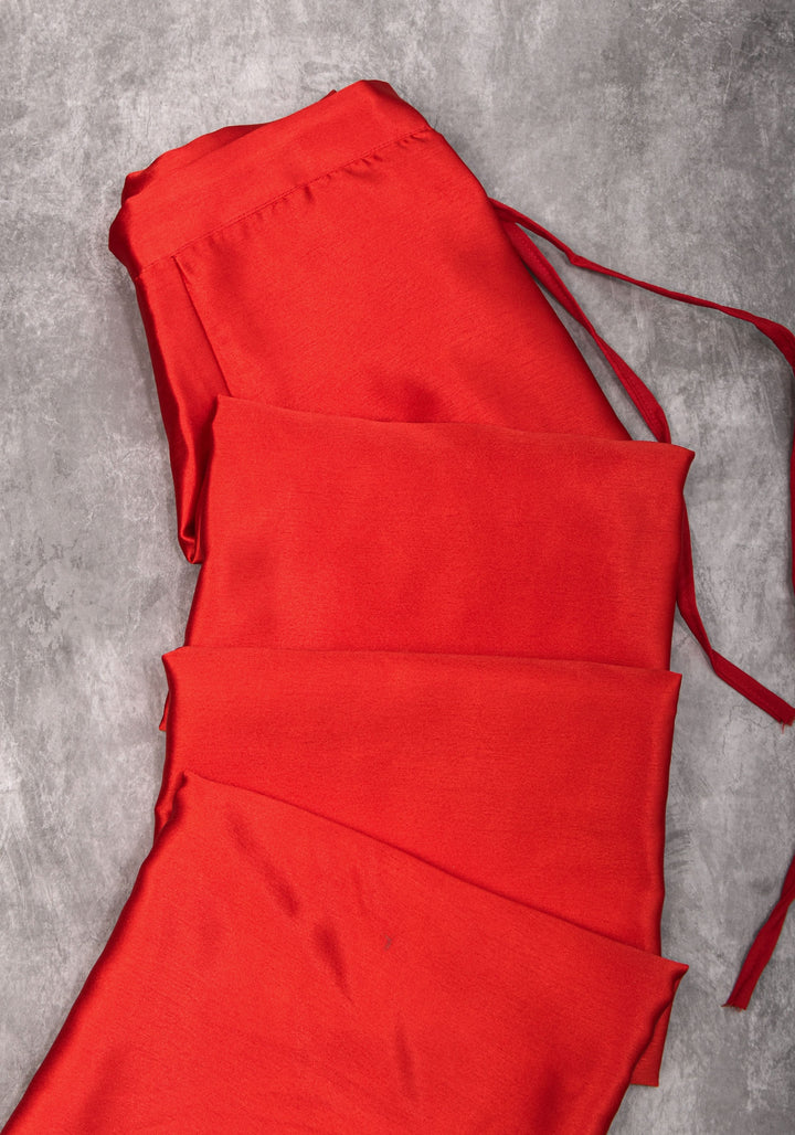 Carmine Red Petticoat in Premium Satin, 2 Ply Petticoat, Standard Size