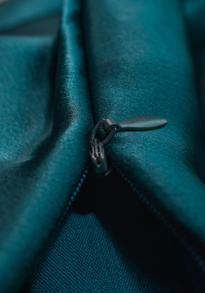 Teal Green Premium Quality Petticoat for saree, in standard size.