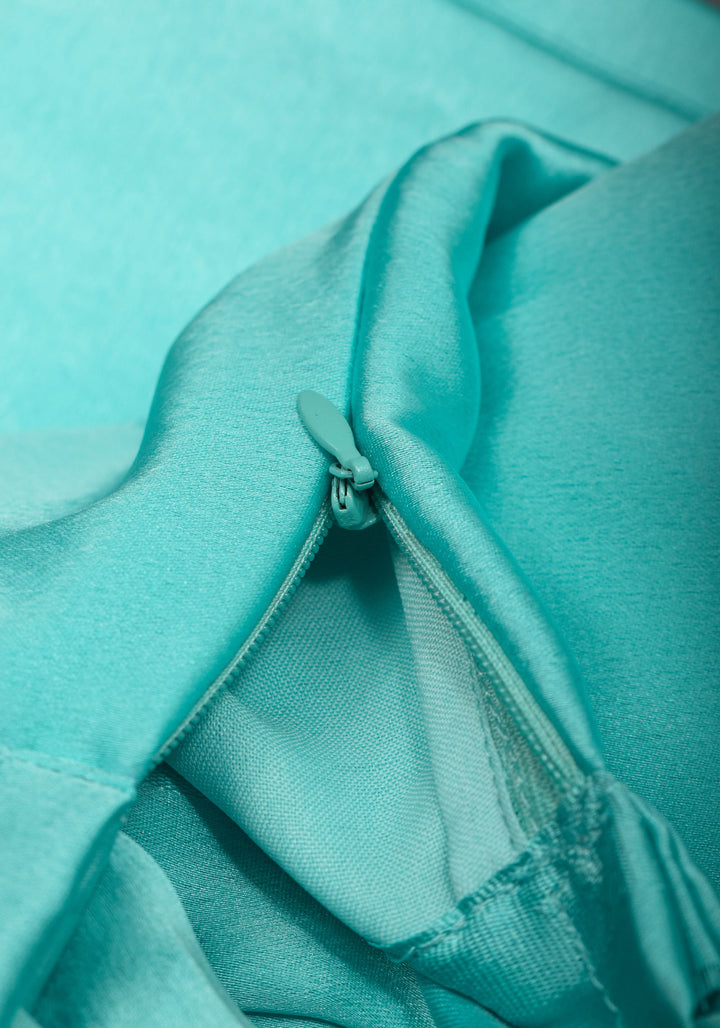 Aqua Petticoat in Premium Satin, 2 Ply Petticoat, Standard Size