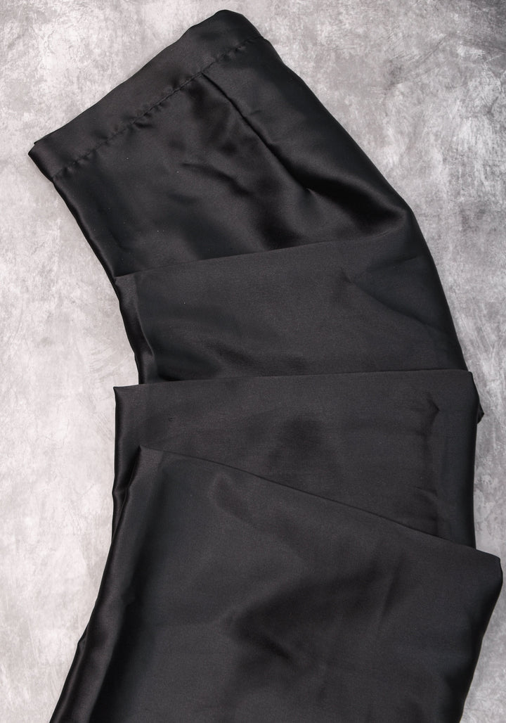 Premium Quality black Satin Petticoat for saree, standard size