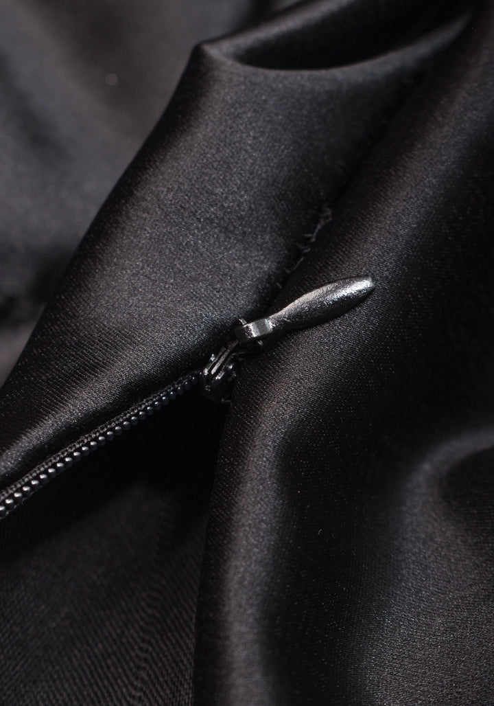 Premium Quality black Satin Petticoat for saree, standard size