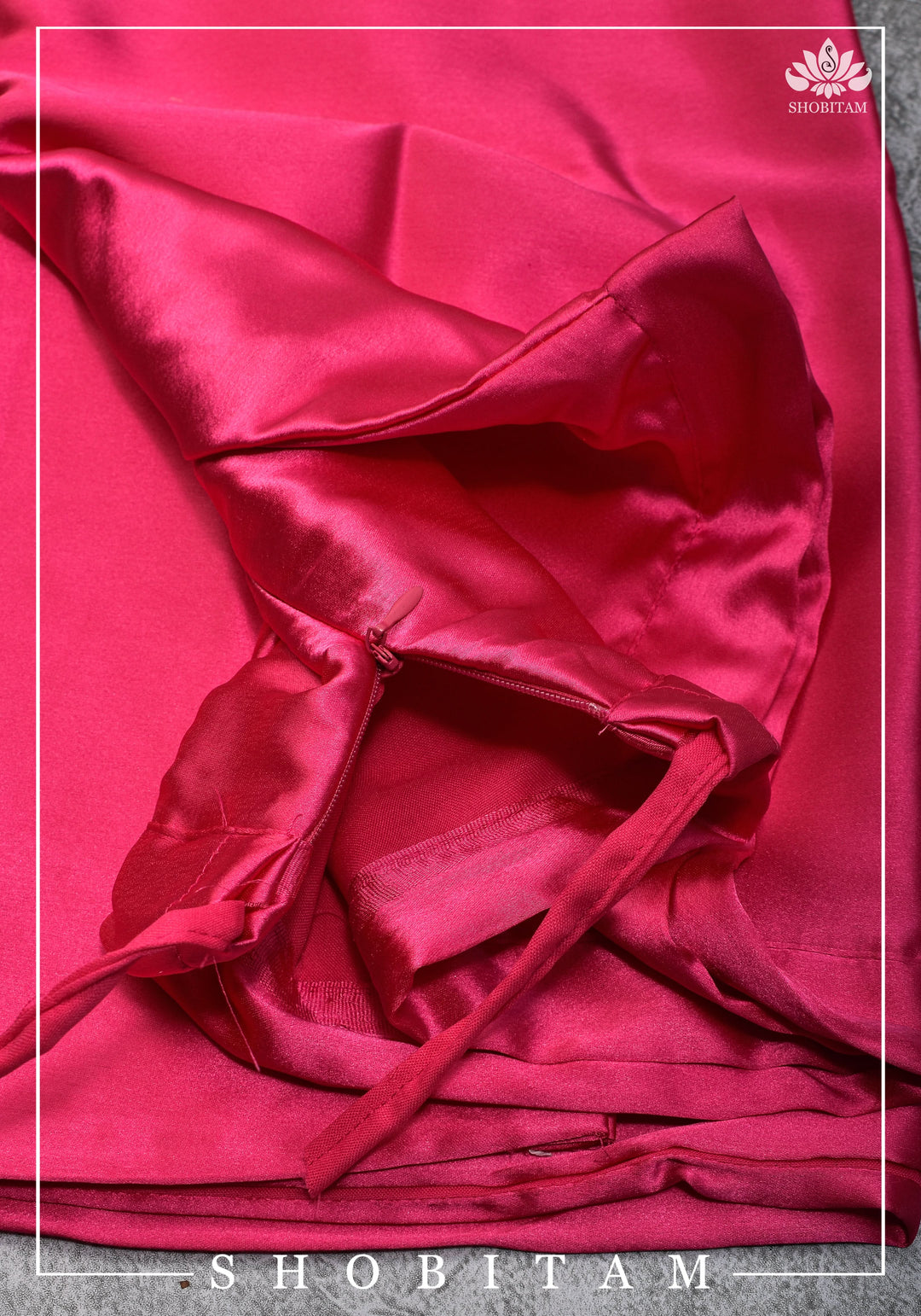 Premium Quality Pink  Satin Petticoat for saree,medium size