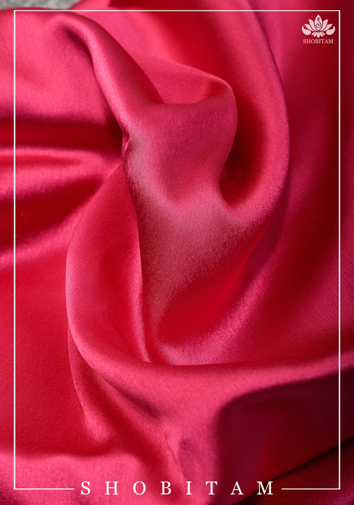 Premium Quality Pink  Satin Petticoat for saree,medium size