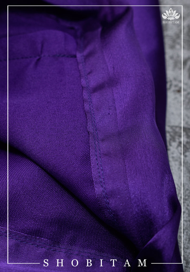 Premium Quality Purple Satin Petticoat for saree,medium size