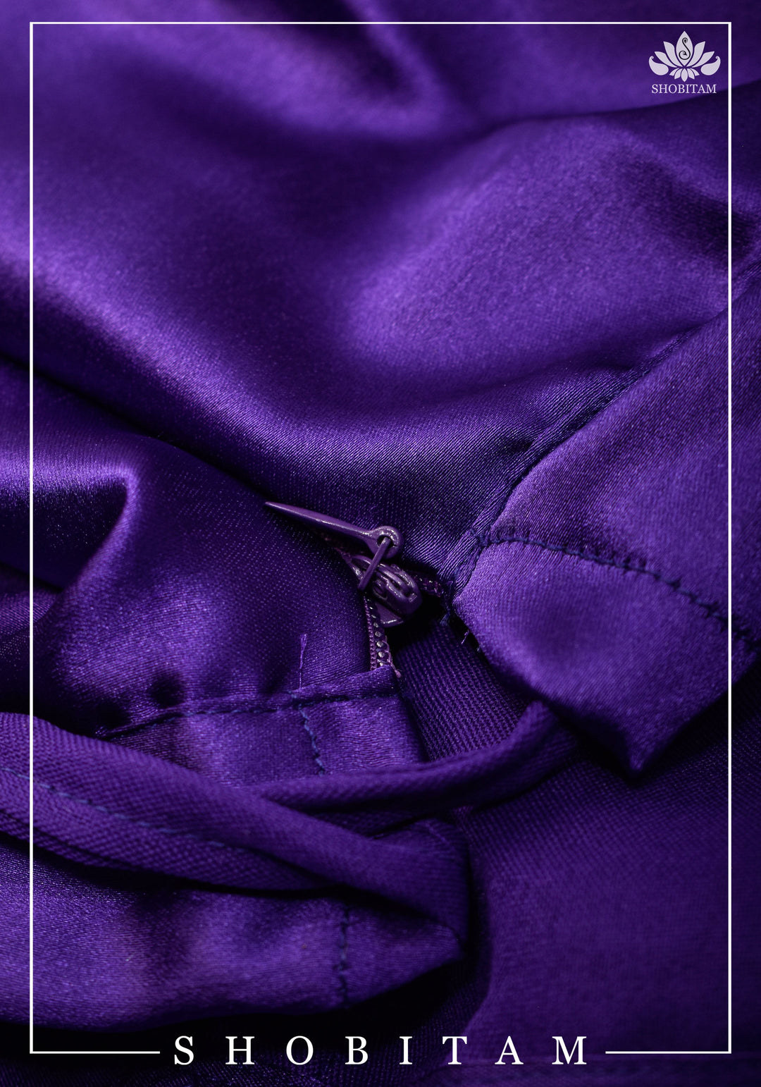 Premium Quality Purple Satin Petticoat for saree,medium size