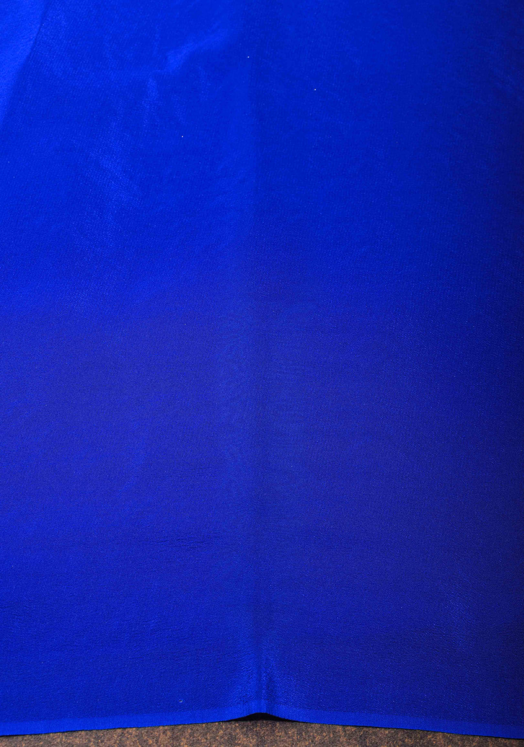 Royal Blue Mysore Silk Saree with Floral Brocade Jaal and Zari Border | SILK MARK CERTIFIED