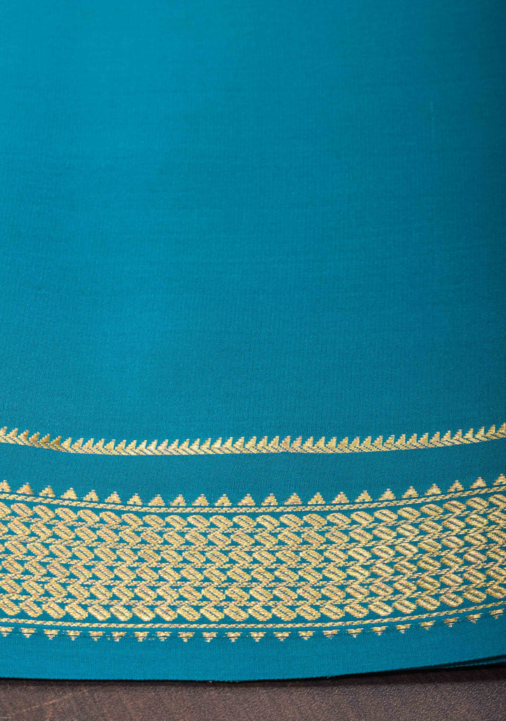 Mustard Yellow Pure Mysore Silk Saree with Contrast Zari border  | SILK MARK CERTIFIED