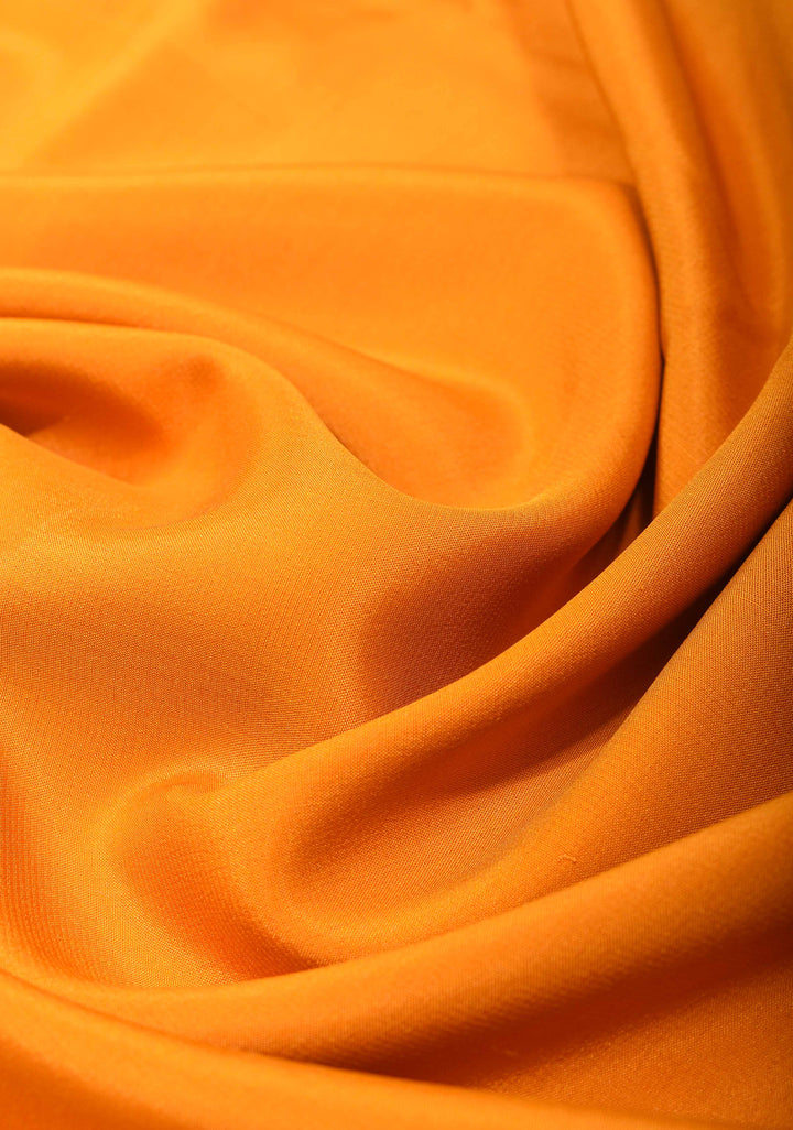 Mustard Yellow Pure Mysore Silk Saree with Contrast Zari border  | SILK MARK CERTIFIED