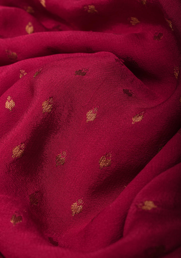 Vidya Balan Reddish Pink Mysore Silk Saree with Antique Zari Buttis Brocade and Paisley Wide Border | SILK MARK CERTIFIED
