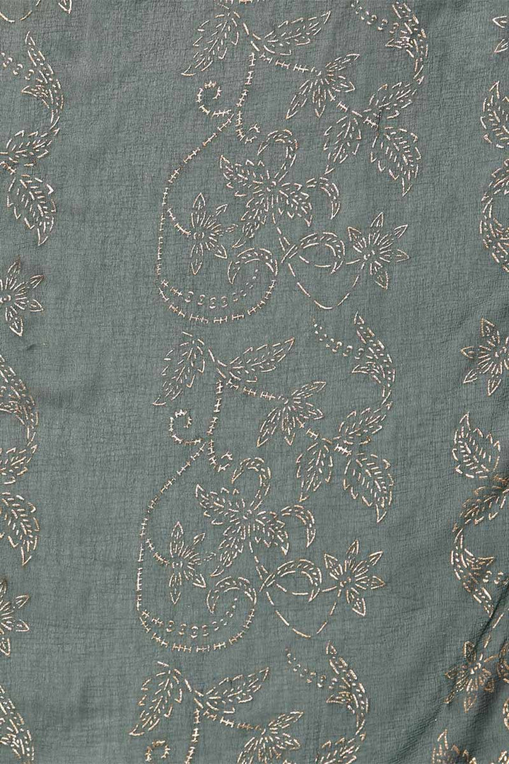 Green Poly Silk Ethnic Motifs Solid Kurta Trousers With Dupatta | SHOBITAM