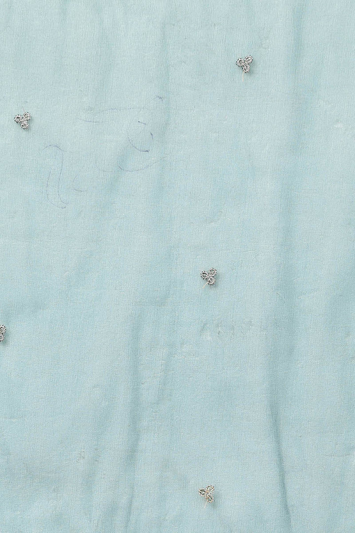 Teal Silk Blend Solid A-Line Kurta Trousers With Dupatta  | SHOBITAM