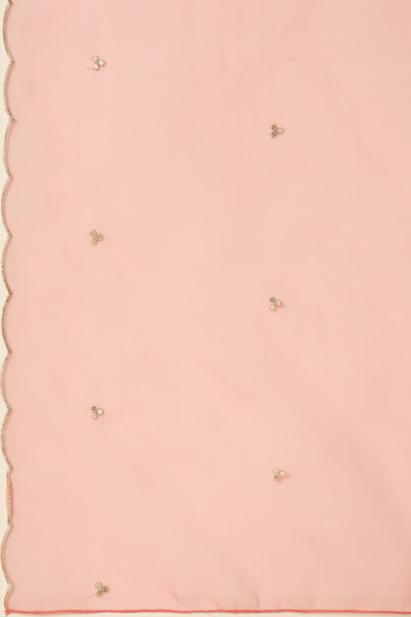 Coral Pink Silk Blend Solid Straight Trouser Suit Set | SHOBITAM