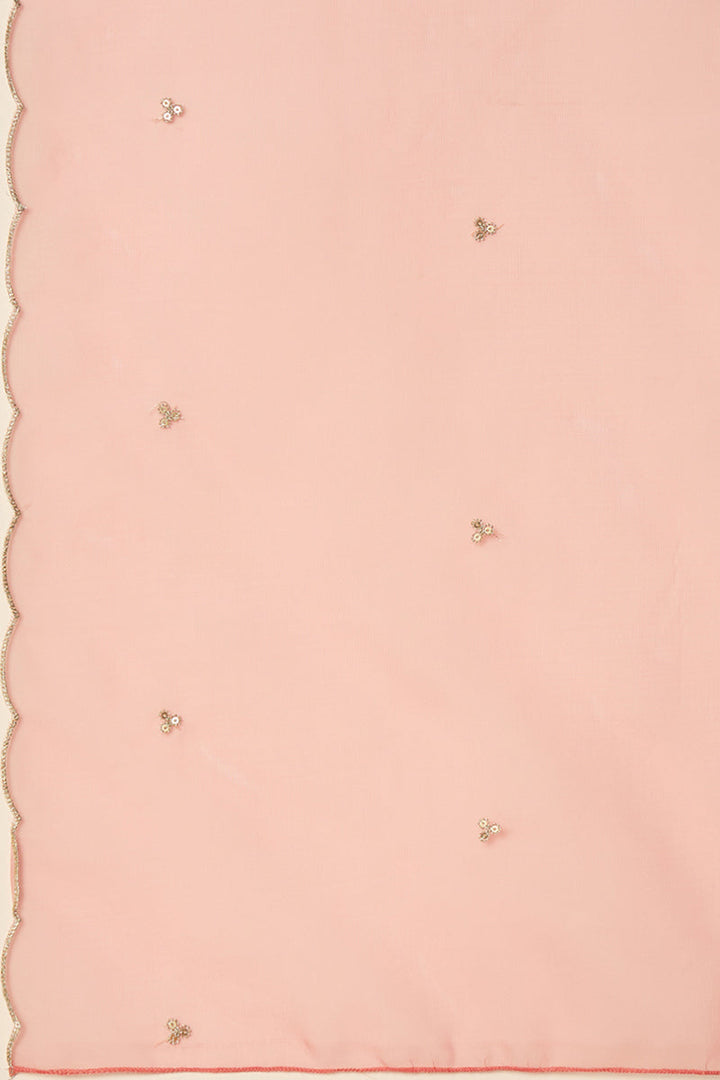 Coral Pink Silk Blend Solid Straight Trouser Suit Set | SHOBITAM