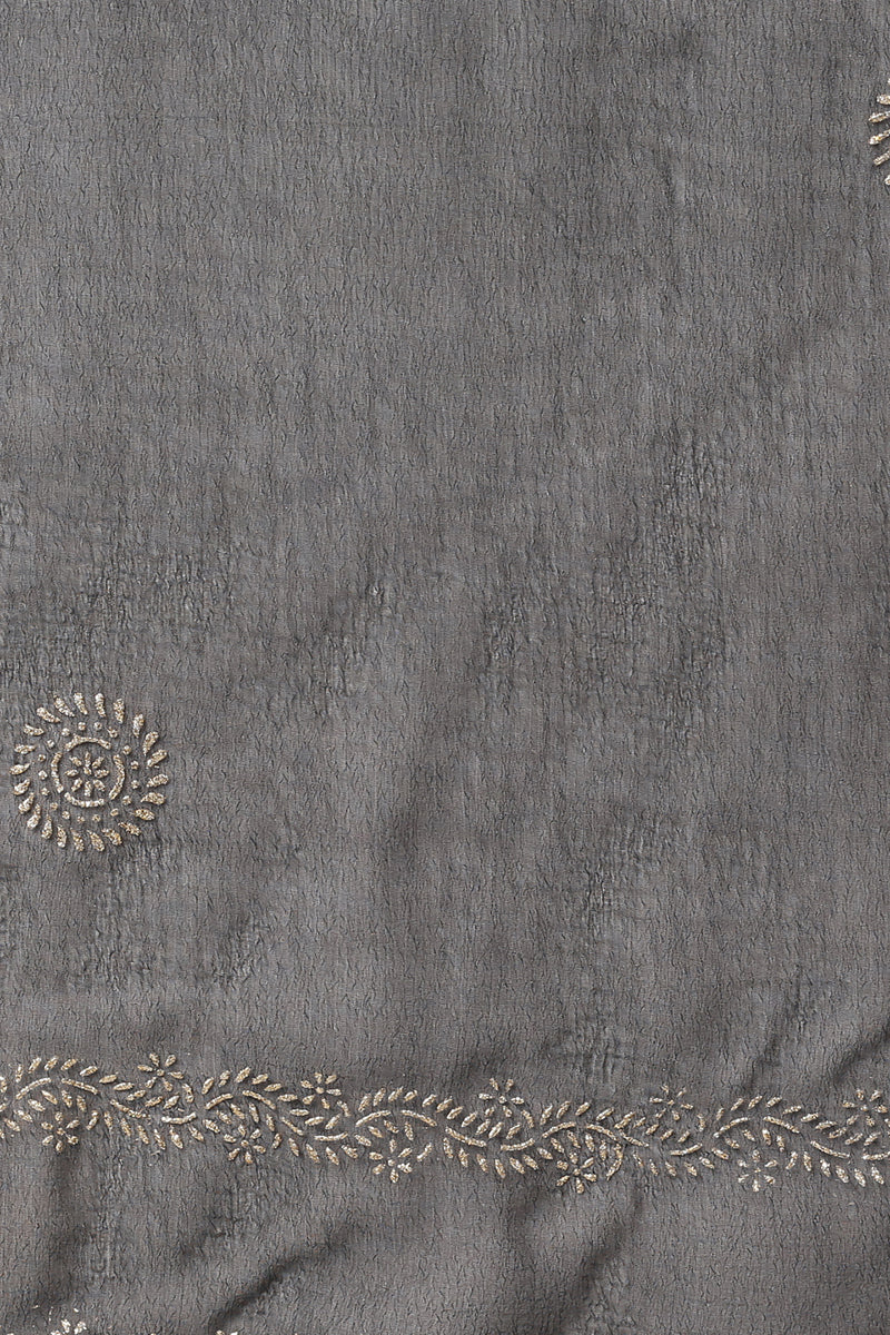 Black Silk Blend Ethnic Motifs Straight Suit Set | SHOBITAM