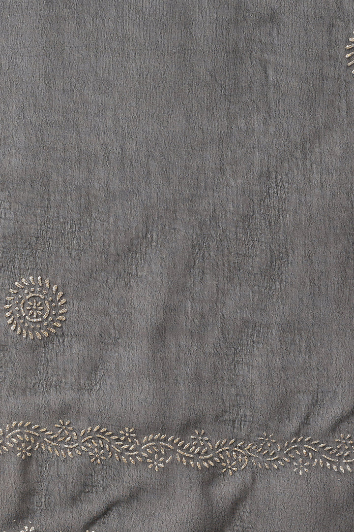 Black Silk Blend Ethnic Motifs Straight Suit Set | SHOBITAM