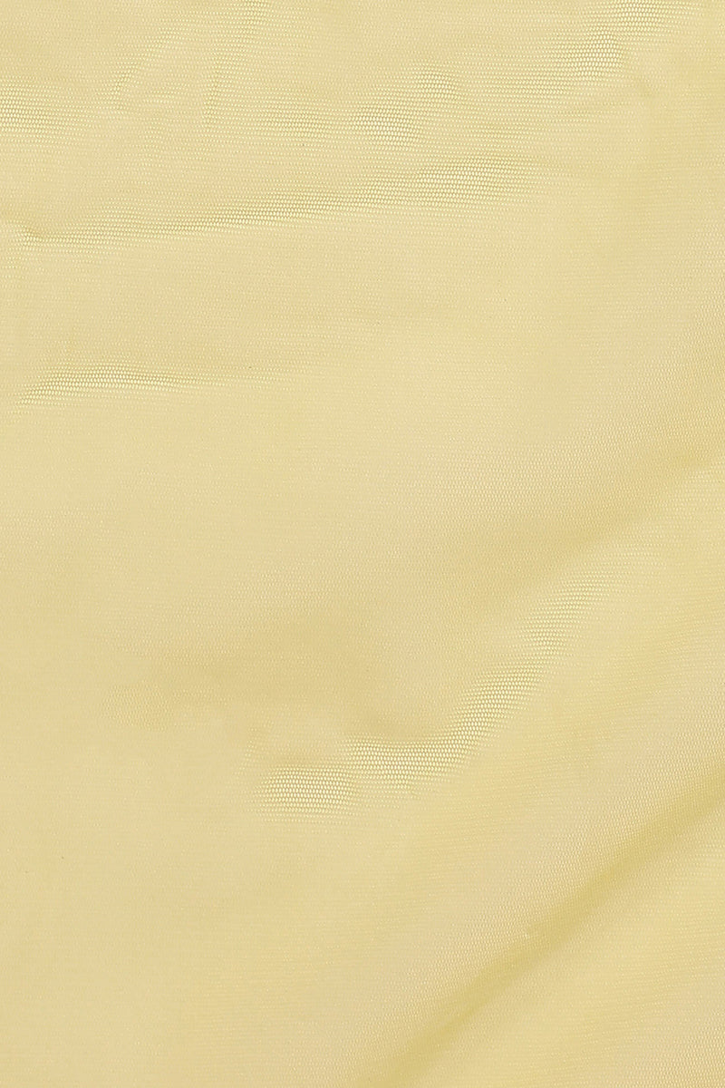 Mustard Yellow Silk Blend Solid Embroidered Straight Suit Set | SHOBITAM