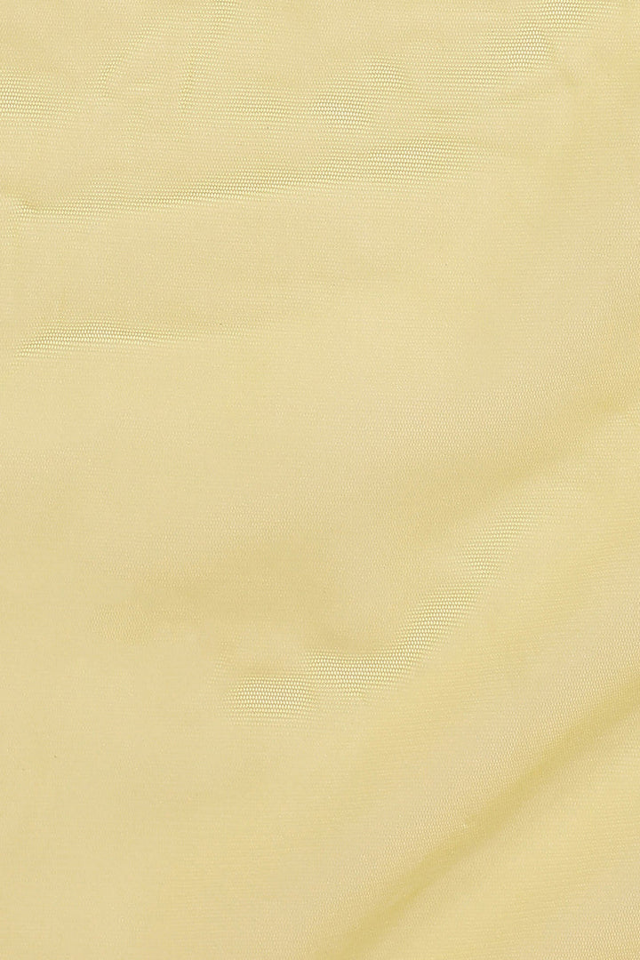 Mustard Yellow Silk Blend Solid Embroidered Straight Suit Set | SHOBITAM