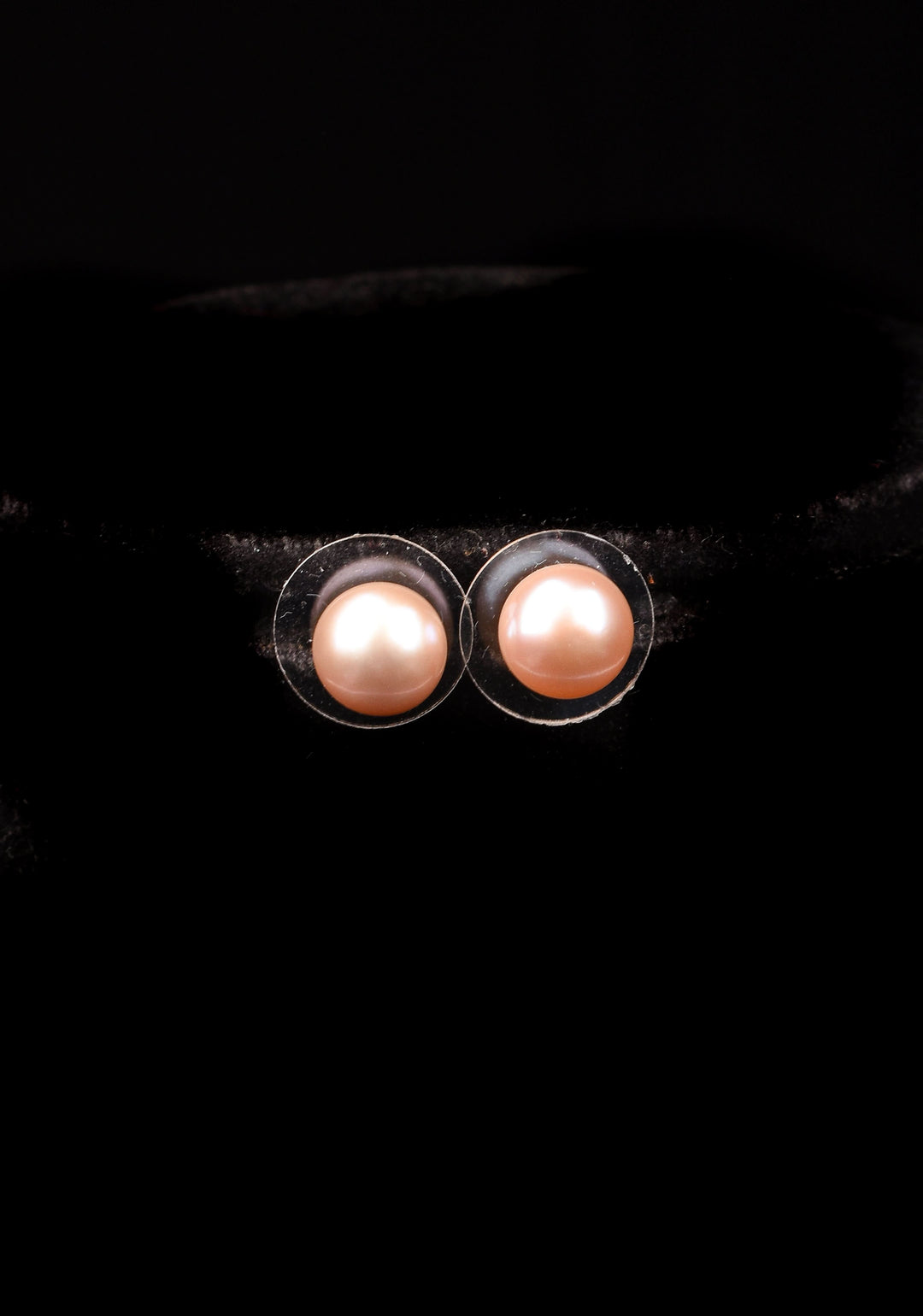 Two Tone 2 strand Pink Peach Button Pearl Necklace Set
