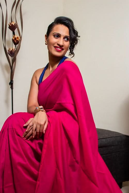 Pink Rouge - Handloom Cotton Saree-Sobitam