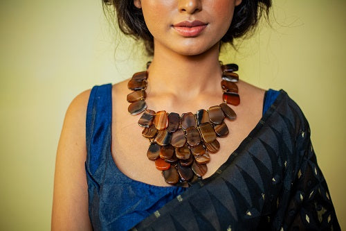 Chestnut Marble Necklace | SHOBITAM