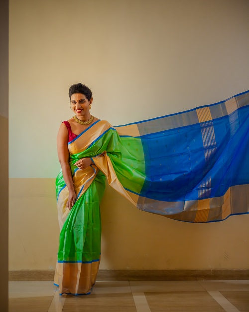 RagaSudha - Handwoven Uppada Silk Saree | SILK MARK CERTIFIED | SHOBITAM