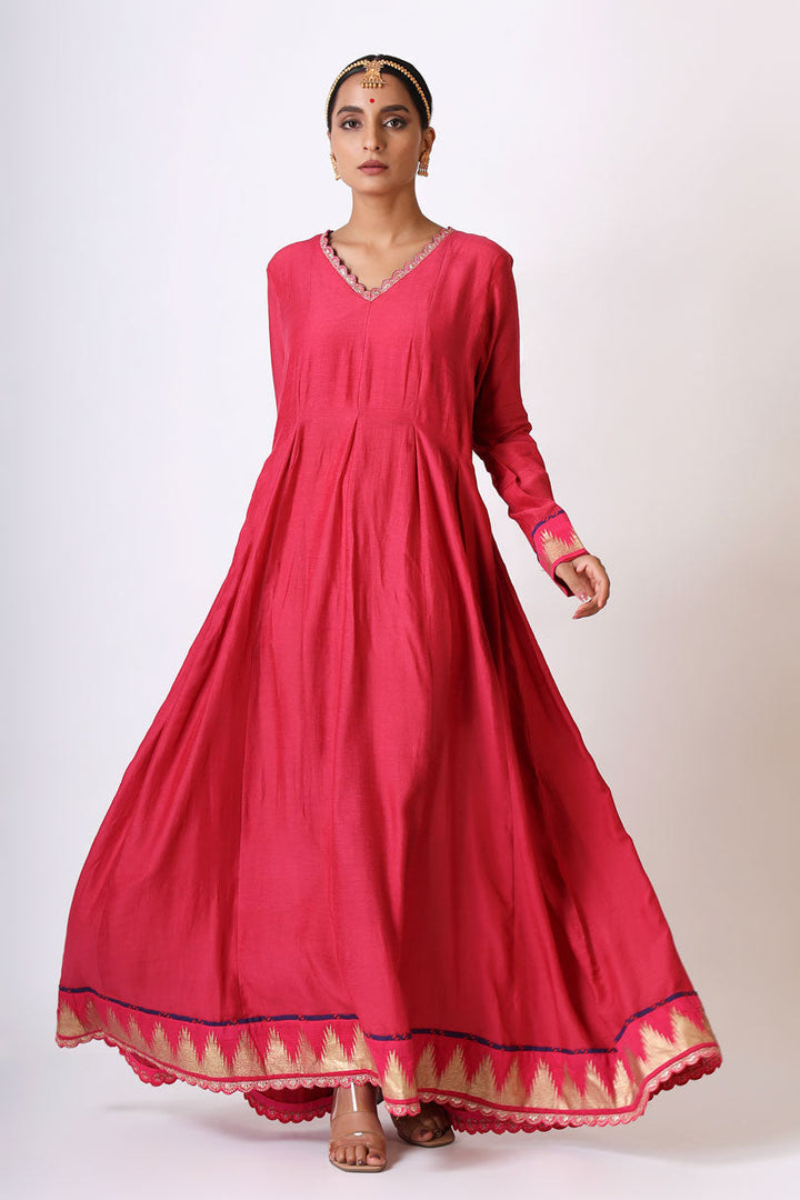 PRANAY PINK ANARKALI SET (set of 2)