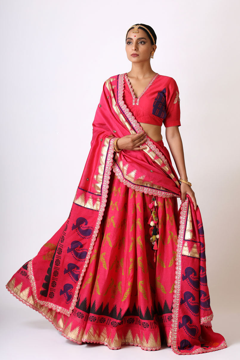 PRANAY PINK SKIRT | SHOBITAM
